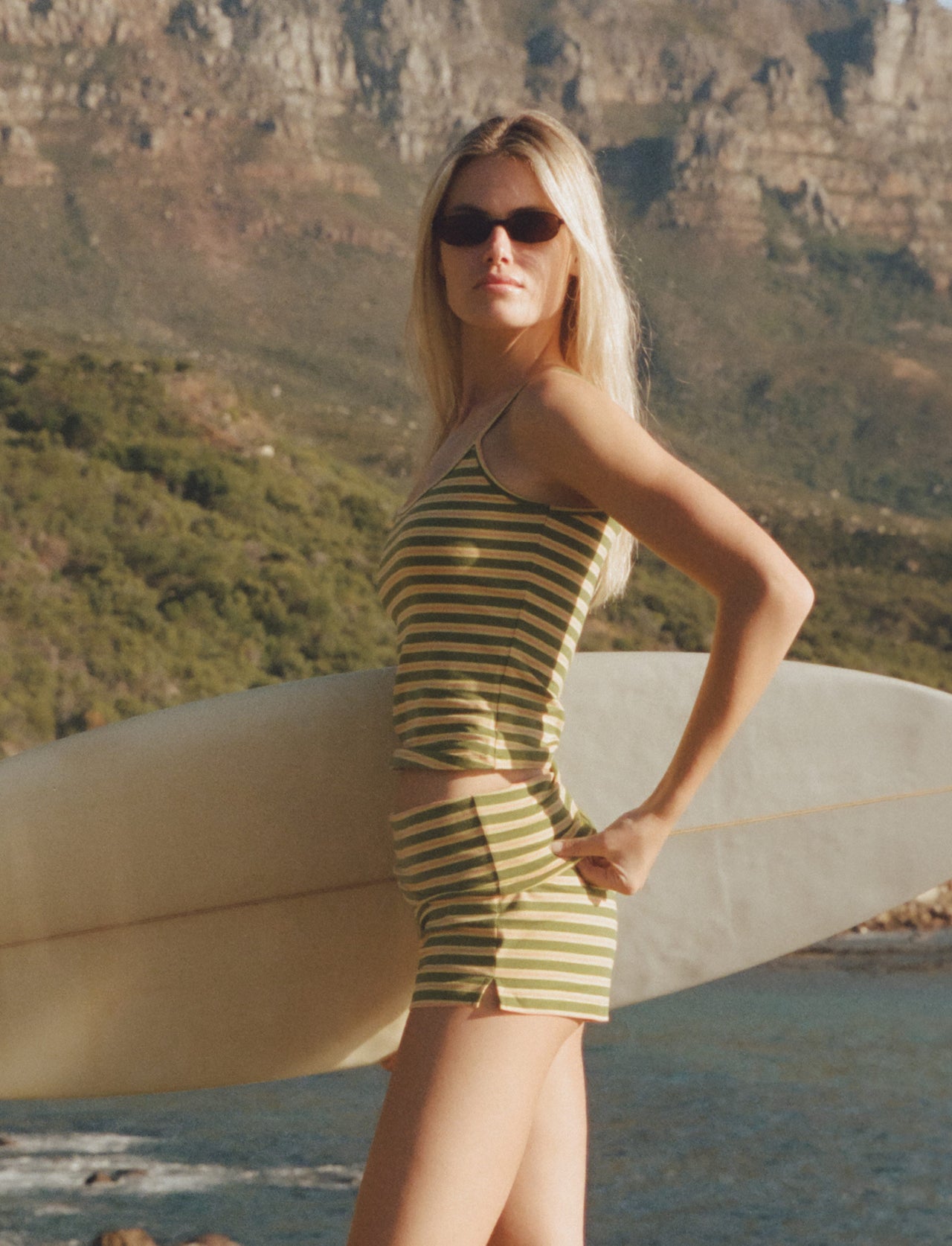 STRIPED TANK IN MELON