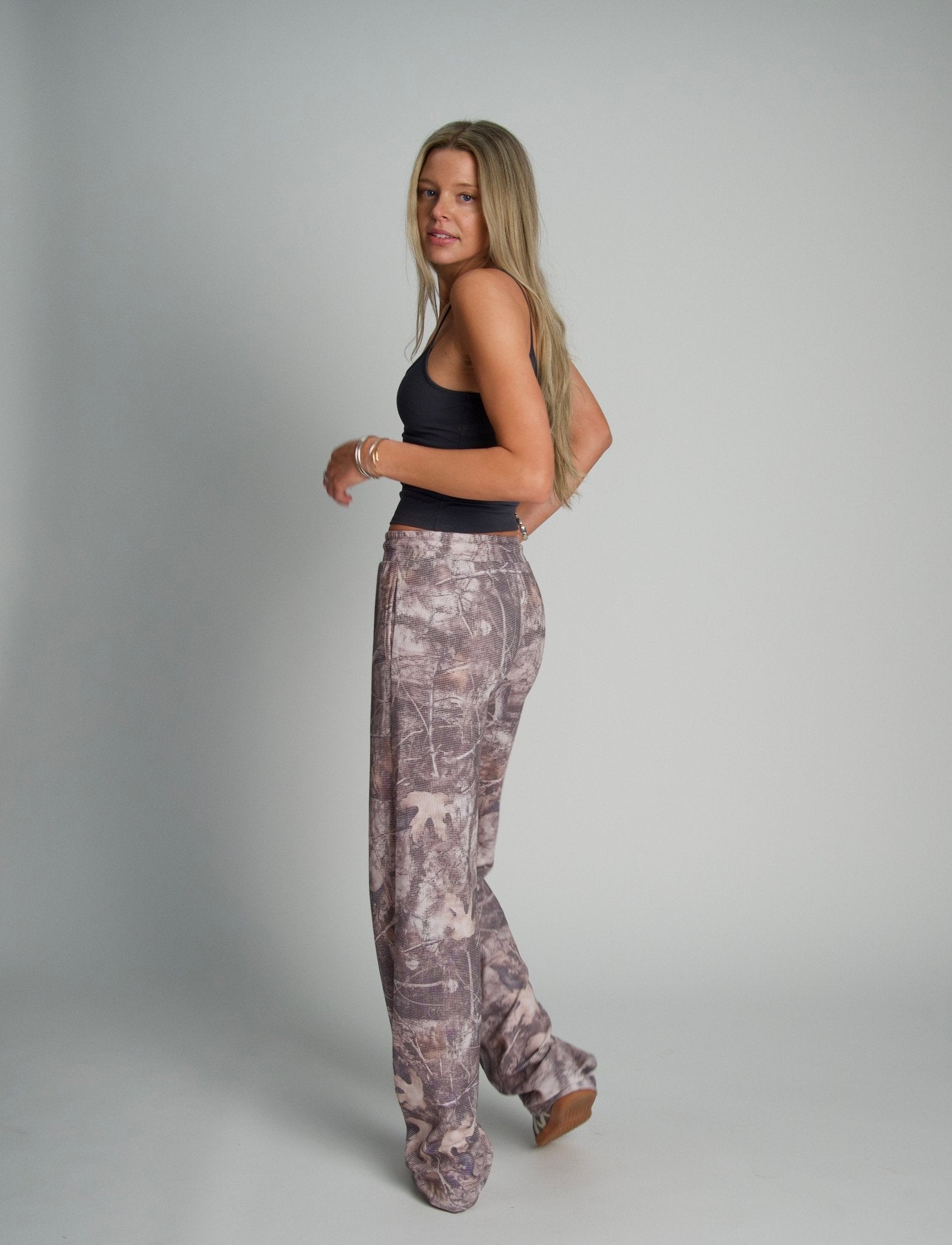 Camo Waffle Track Pants - Après June