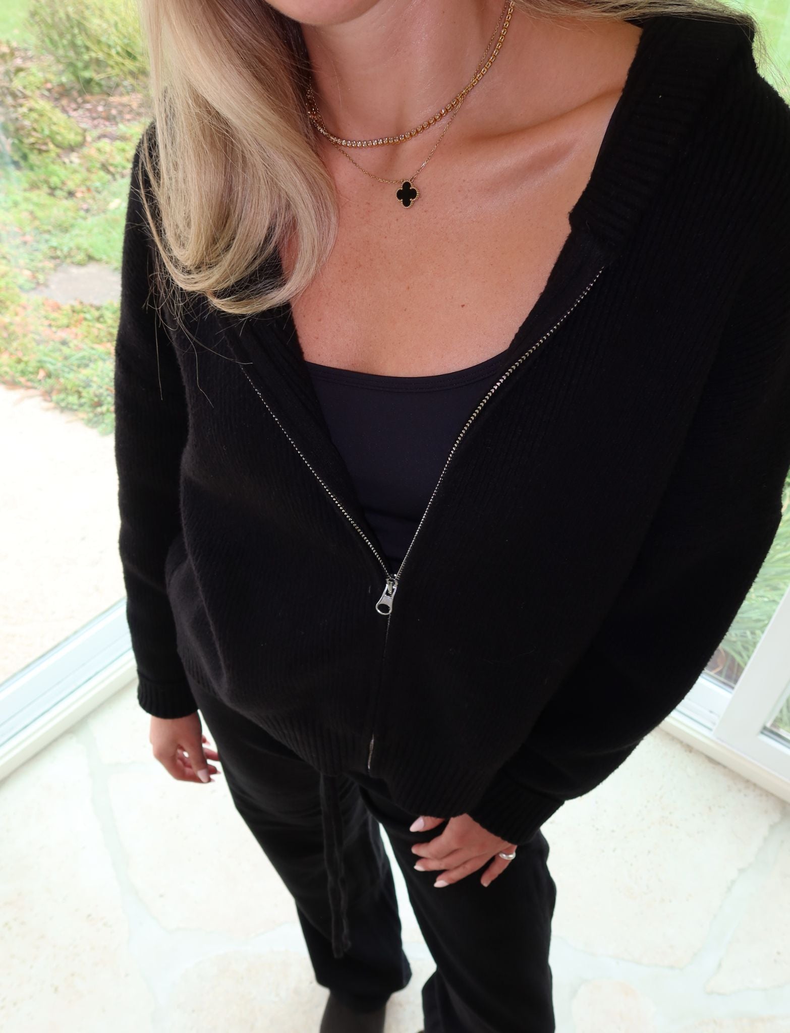 SOFT RIB KNIT ZIP - Après June