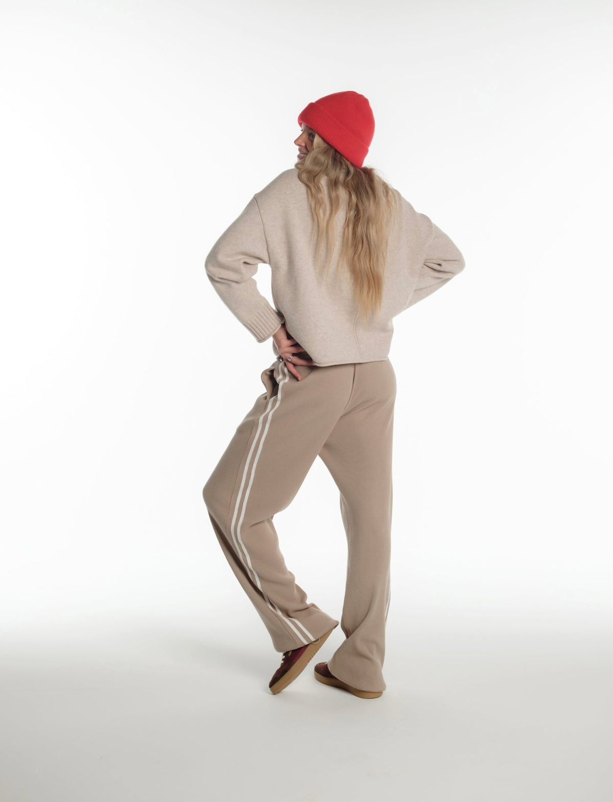 WAFFLE TRACK PANT 2.0 IN BEIGE - Après June