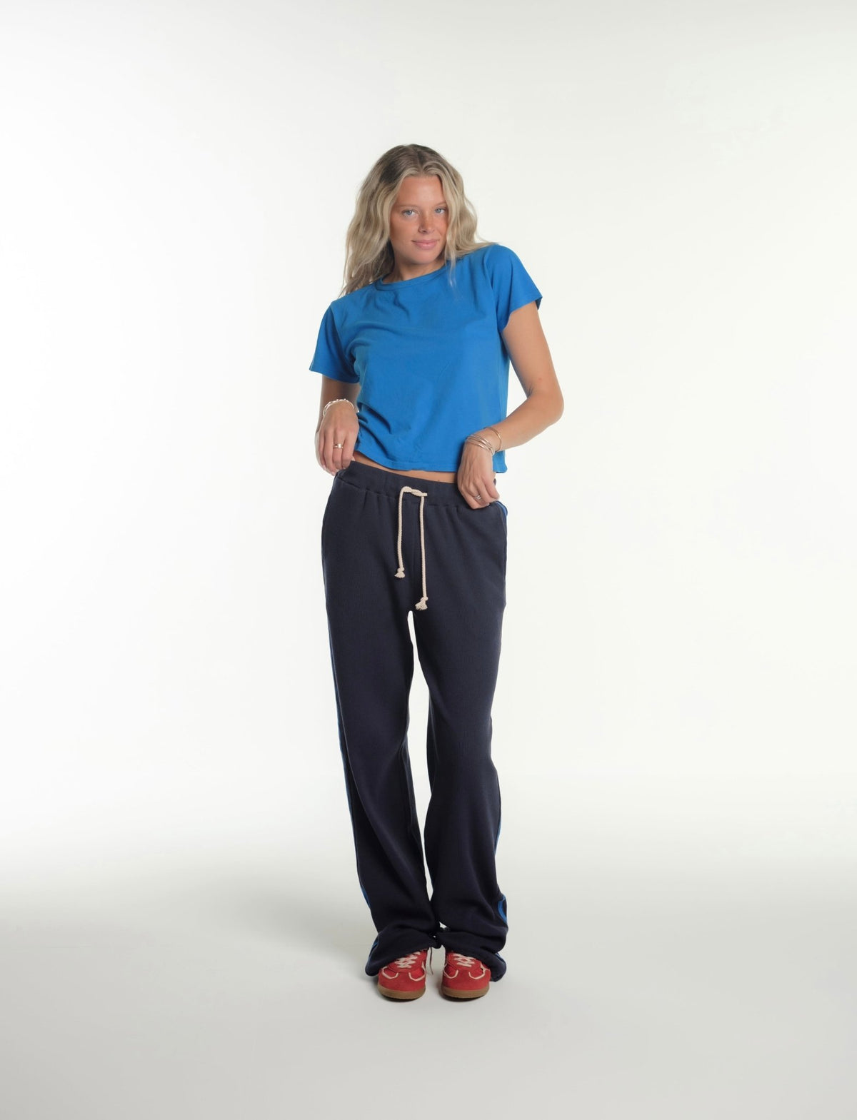 WAFFLE TRACK PANT 2.0 IN NAVY - Après June