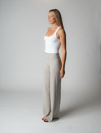 SPORT PANT IN HEATHER LIGHT SAND