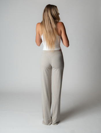 SPORT PANT IN HEATHER LIGHT SAND