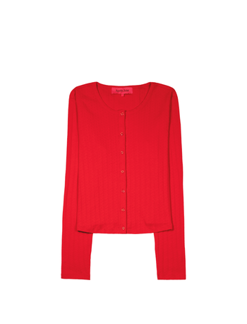 HOLIDAY POINTELLE CARDIGAN - Après June