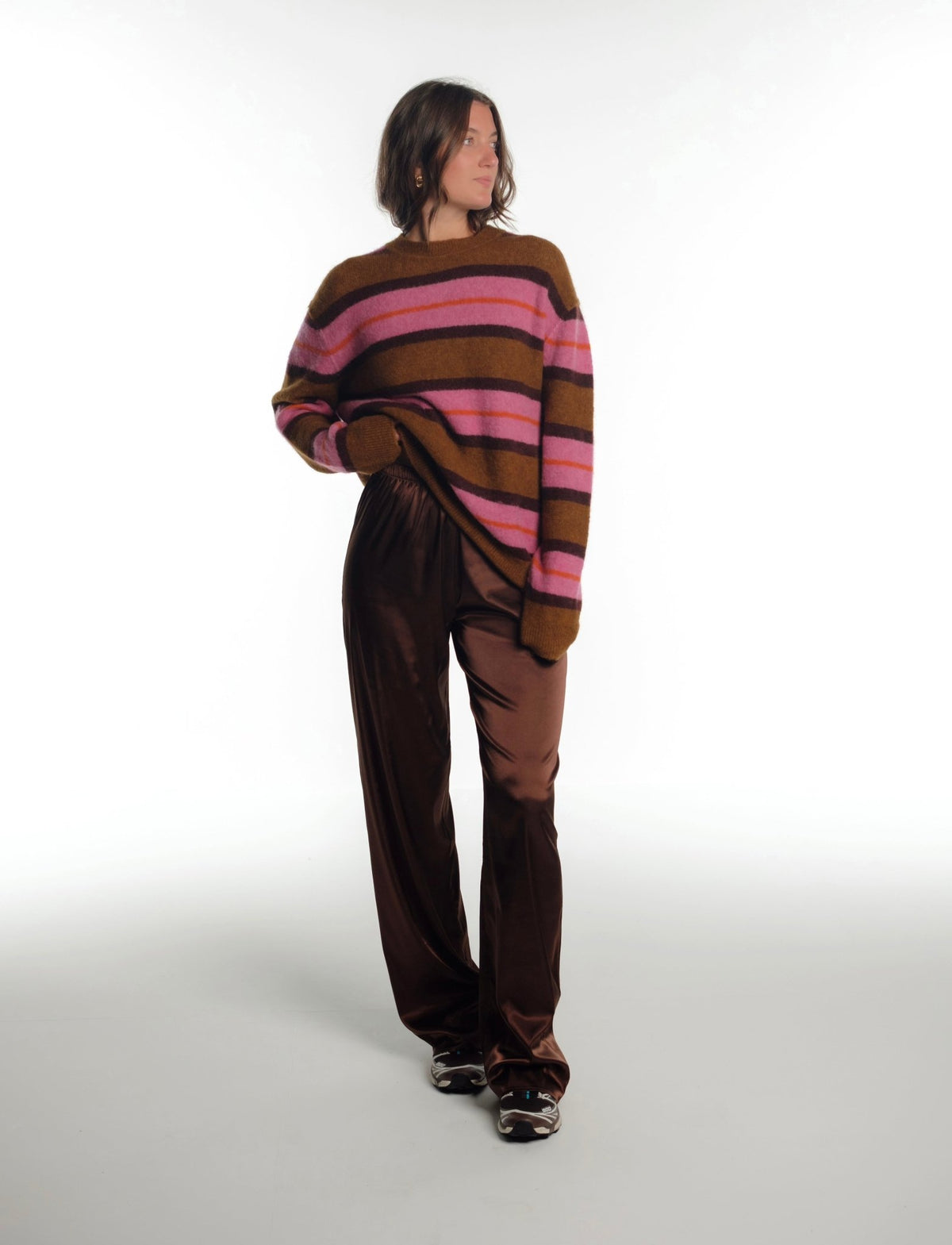 SATIN PANT IN BROWN - Après June