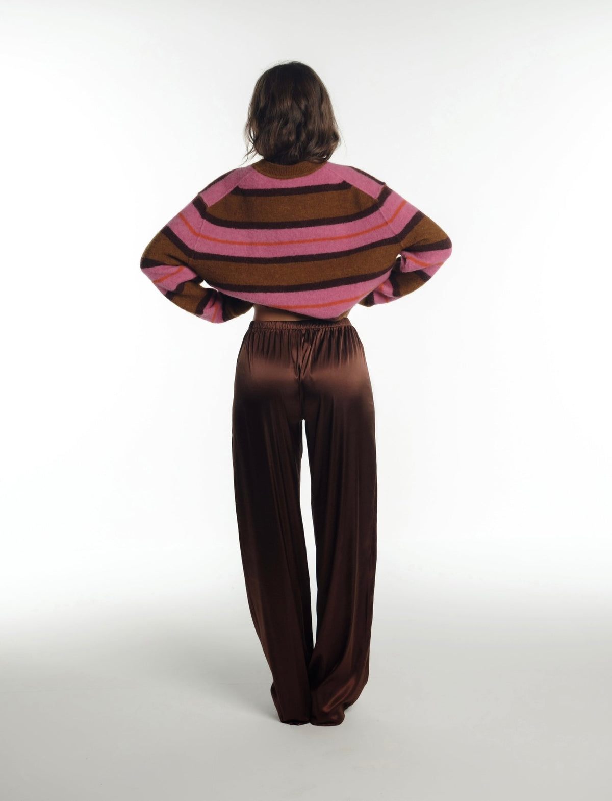 SATIN PANT IN BROWN - Après June