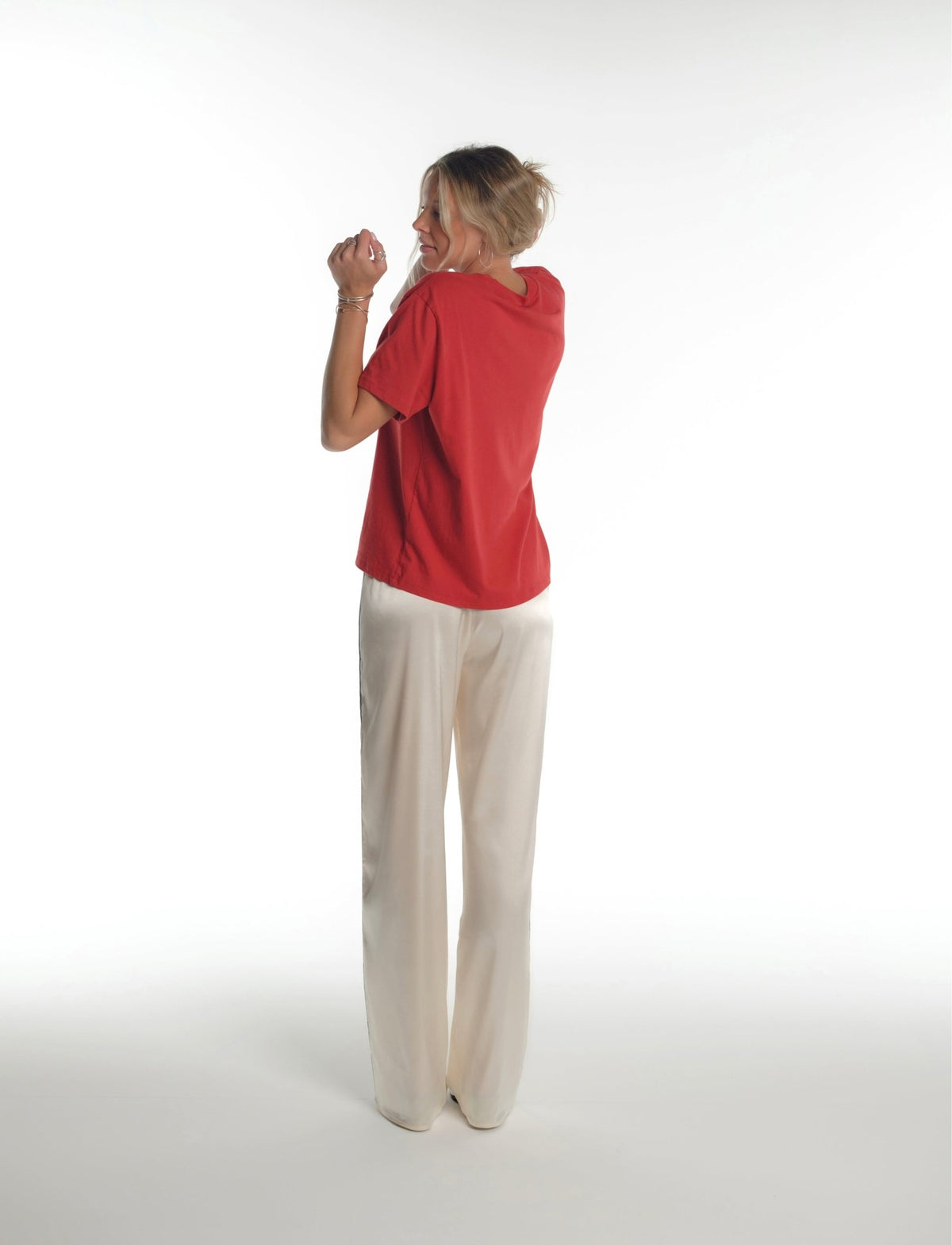 SATIN PANT IN CHAMPAGNE - Après June