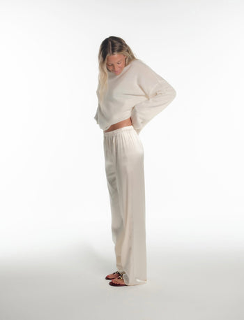 SATIN PANT IN CHAMPAGNE - Après June