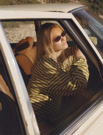 STRIPED LONG SLEEVE IN MELON - Après June