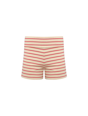 STRIPED SHORTS IN CREAM + BLUE + RASPBERRY - Après June