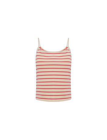 STRIPED TANK IN CREAM + BLUE + RASPBERRY - Après June