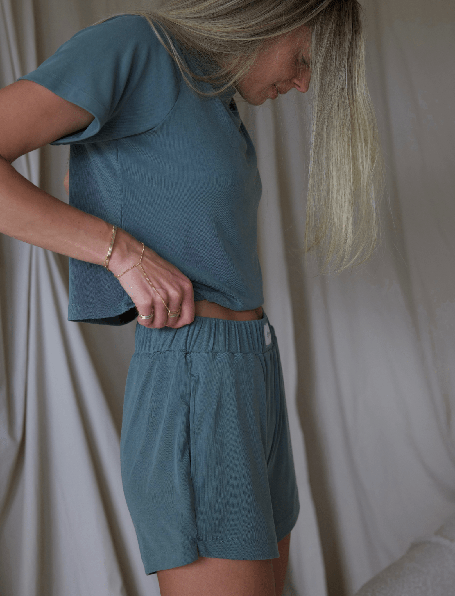 VELOURÉ RIB SHORTS - Après June