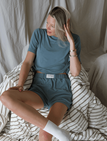 VELOURÉ RIB SHORTS - Après June