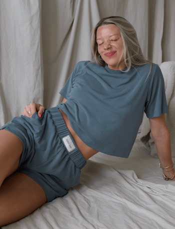VELOURÉ RIB SHORTS - Après June