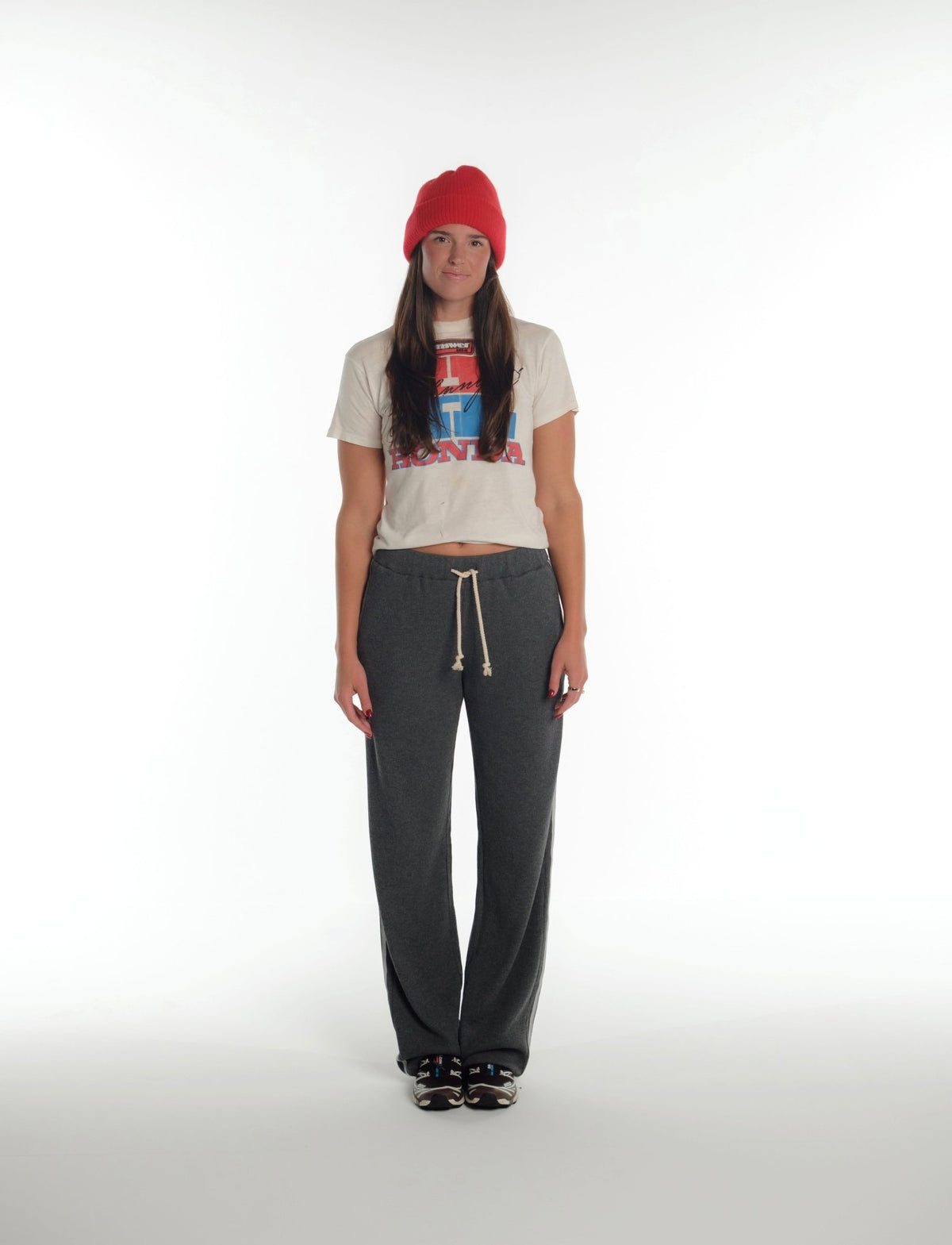 WAFFLE TRACK PANT 2.0 IN DARK GREY - Après June
