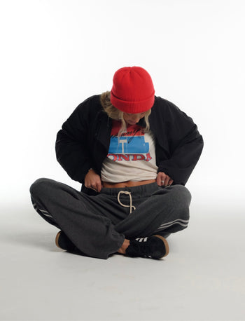 WAFFLE TRACK PANT 2.0 IN DARK GREY - Après June