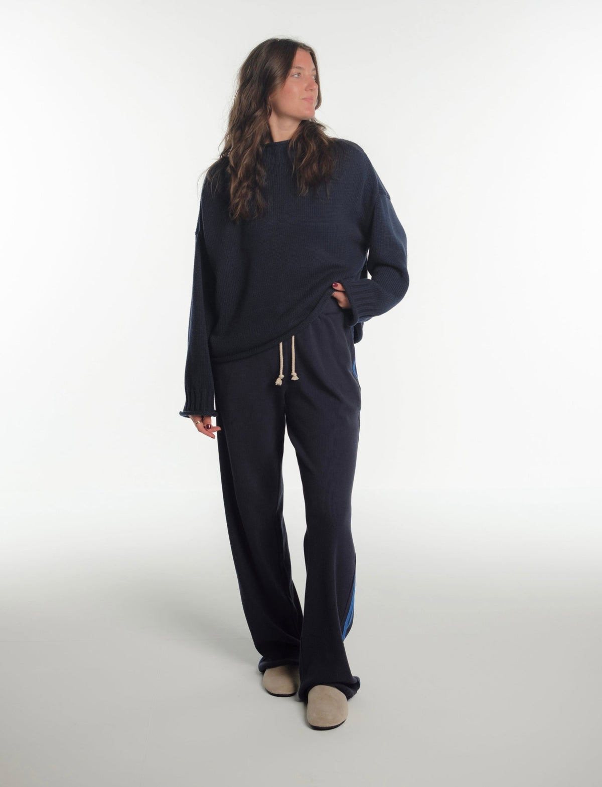 WAFFLE TRACK PANT 2.0 IN NAVY - Après June