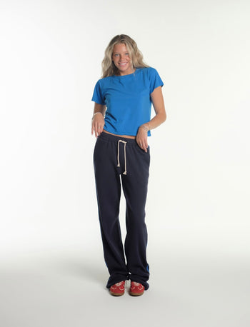 WAFFLE TRACK PANT 2.0 IN NAVY - Après June